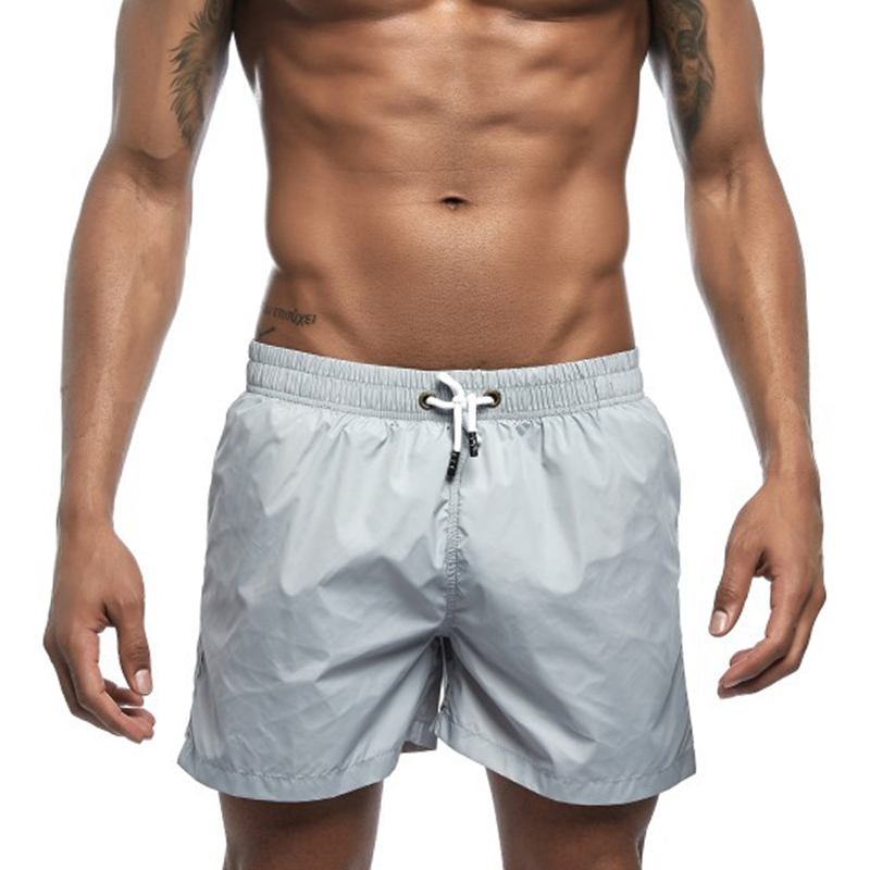 Herre Ensfarget Sommer Tynn Fritids Board Shorts