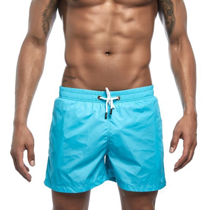 Herre Ensfarget Sommer Tynn Fritids Board Shorts