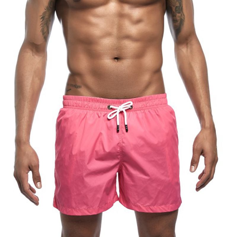 Herre Ensfarget Sommer Tynn Fritids Board Shorts