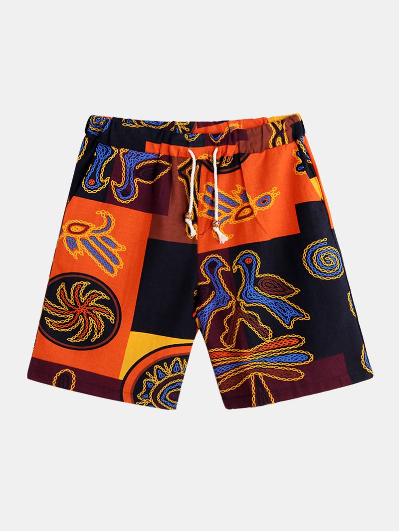 Herre Etnisk Stil Mønster Trykt Sommer Uformelle Shorts