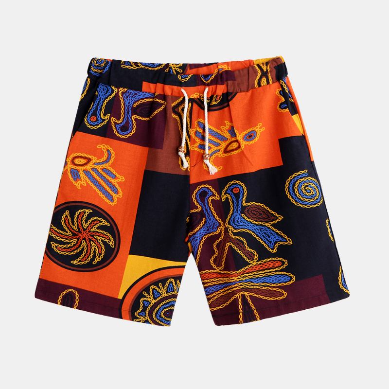 Herre Etnisk Stil Mønster Trykt Sommer Uformelle Shorts