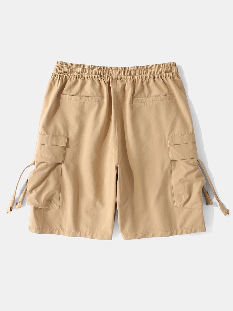 Herre Fritids 100% Bomull Lommer Cargo Shorts