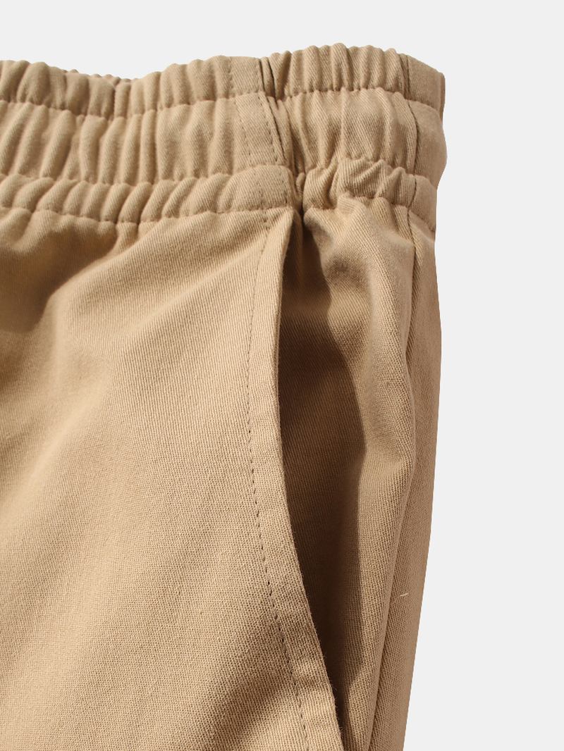 Herre Fritids 100% Bomull Lommer Cargo Shorts