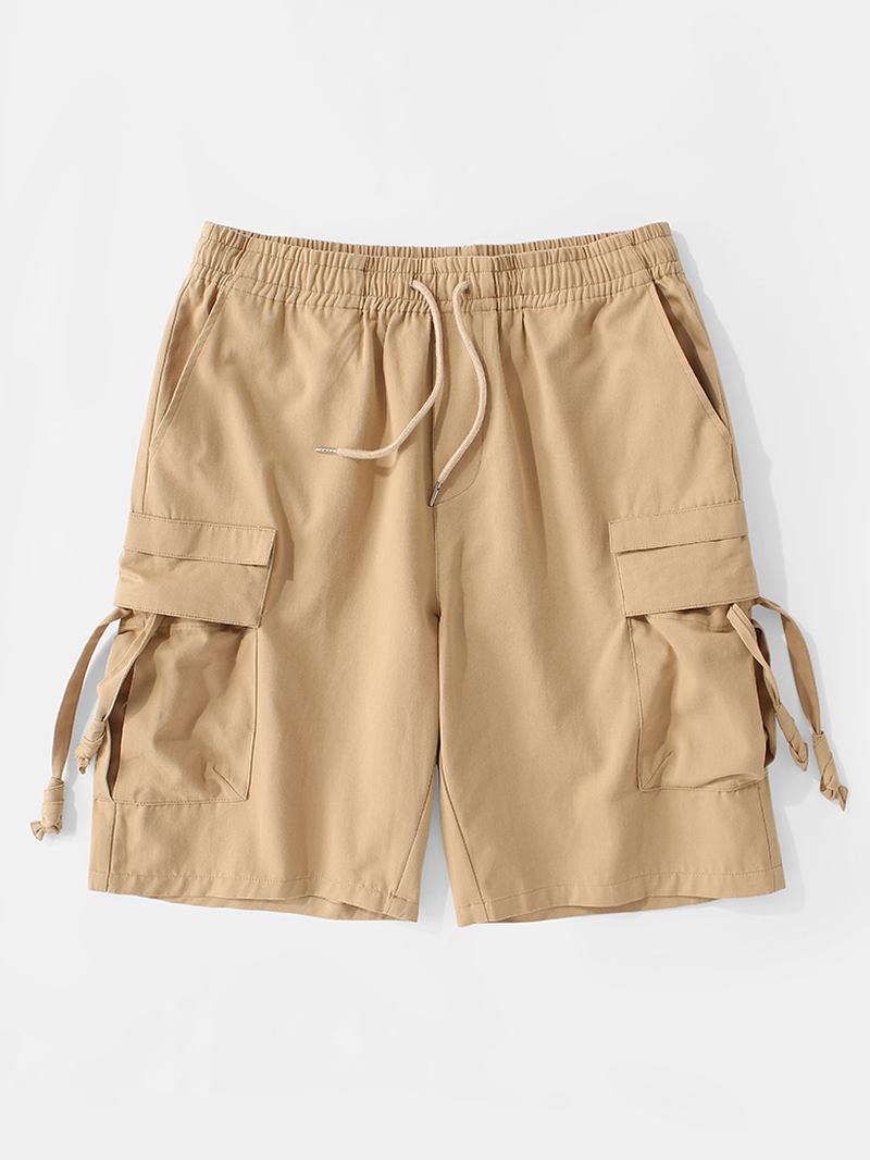 Herre Fritids 100% Bomull Lommer Cargo Shorts