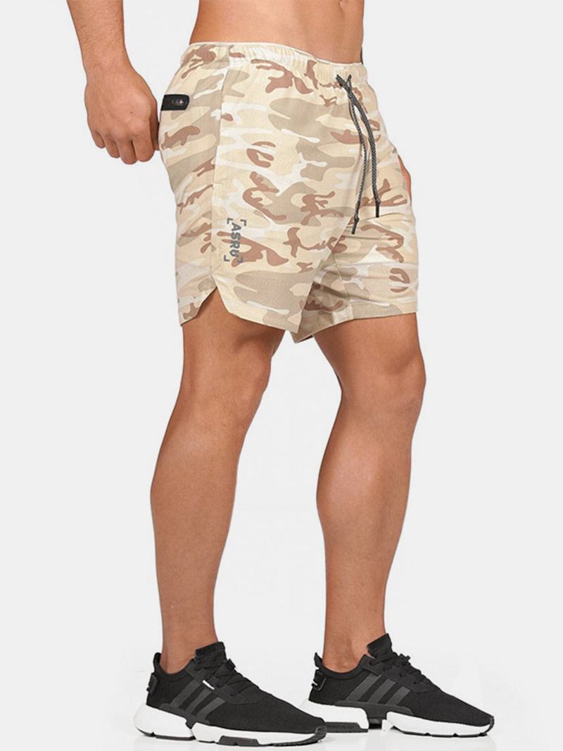 Herre Fritids Elastisk Midje Bomullsblanding Loose Fit Shorts