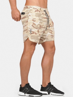 Herre Fritids Elastisk Midje Bomullsblanding Loose Fit Shorts