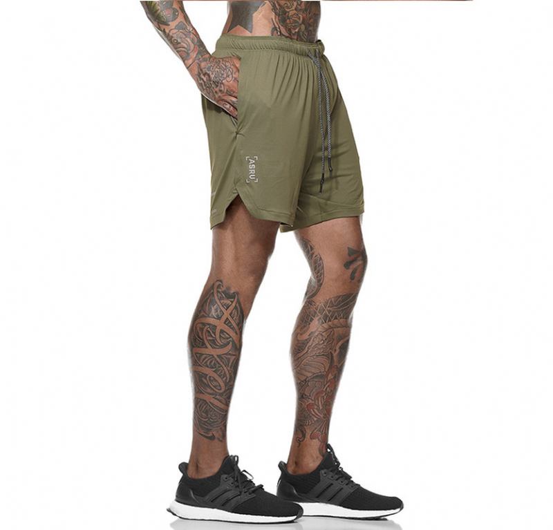 Herre Fritids Elastisk Midje Bomullsblanding Loose Fit Shorts