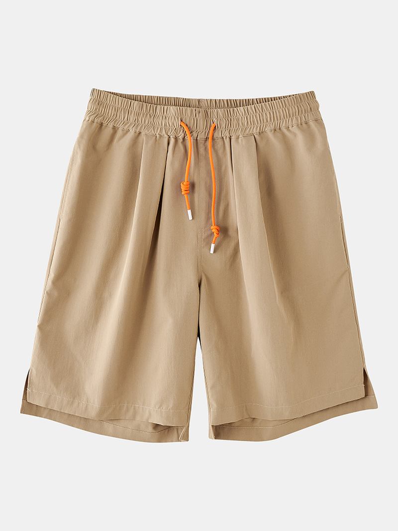 Herre Fritids Snøring Pustende Elastisk Midje Fit Pocket Shorts