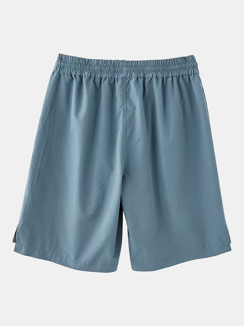 Herre Fritids Snøring Pustende Elastisk Midje Fit Pocket Shorts