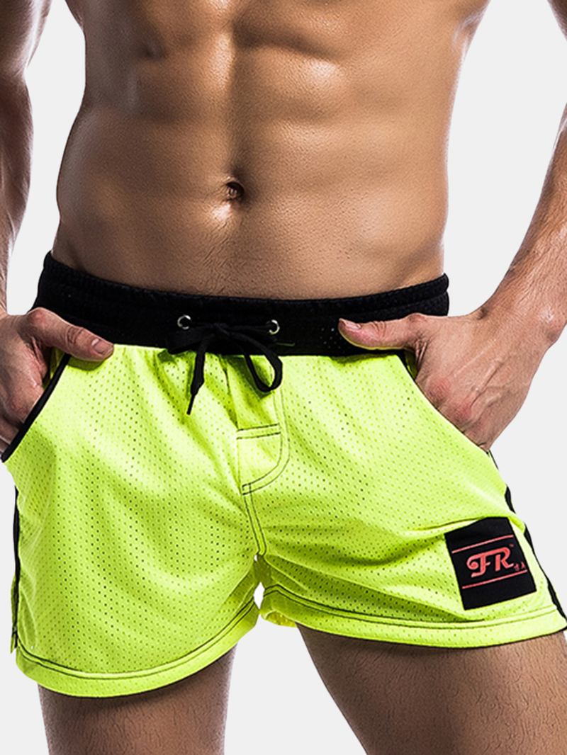 Herre Mesh Undertøy Shorts Fritid Mote Løping Fitness Elastisk Midje Snøring Sports Shorts