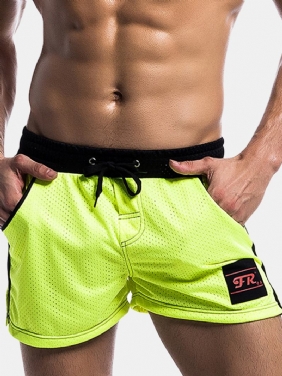 Herre Mesh Undertøy Shorts Fritid Mote Løping Fitness Elastisk Midje Snøring Sports Shorts