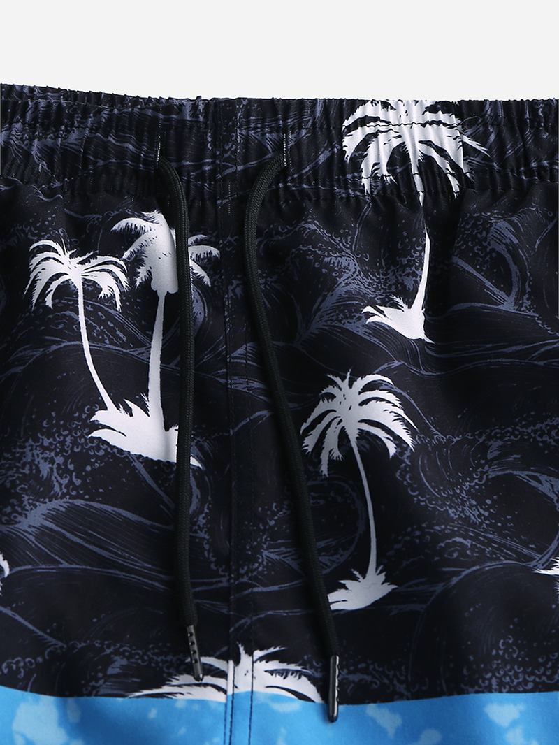 Herre Sommer Beach Elastisk Midje Patchwork Fritids Shorts