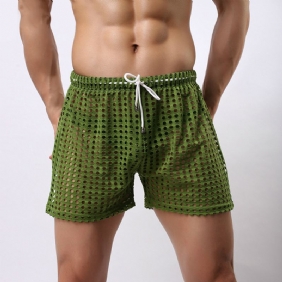 Hollow Out Nettbukser Se Gjennom Mesh Pustende Shorts