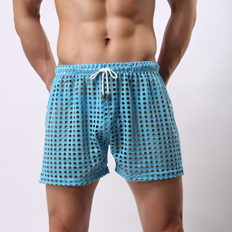 Hollow Out Nettbukser Se Gjennom Mesh Pustende Shorts