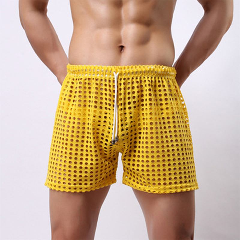 Hollow Out Nettbukser Se Gjennom Mesh Pustende Shorts