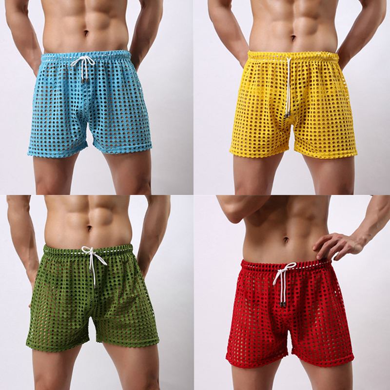 Hollow Out Nettbukser Se Gjennom Mesh Pustende Shorts