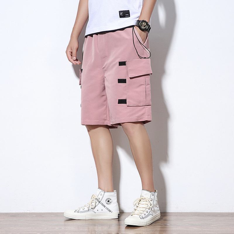 Large Size Tooling Shorts Menn Løs Trend Five Pants