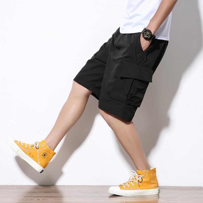 Large Size Tooling Shorts Menn Løs Trend Five Pants