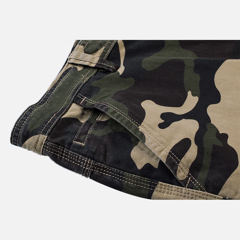 Menn Camouflage Multi Lommer Militære Outdoor Relaxed Shorts