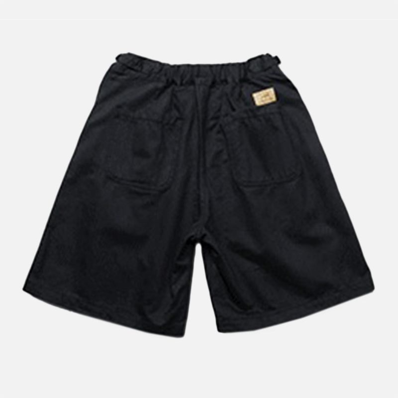 Menn Ensfarget Doble Lommer Vintage Høy Midje Shorts