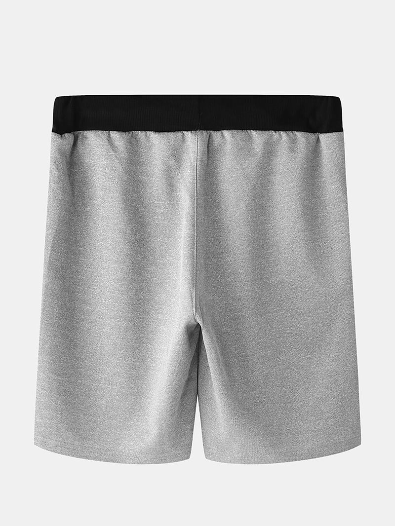 Menn Fritids Color Block Elastisk Midje Hjem Shorts