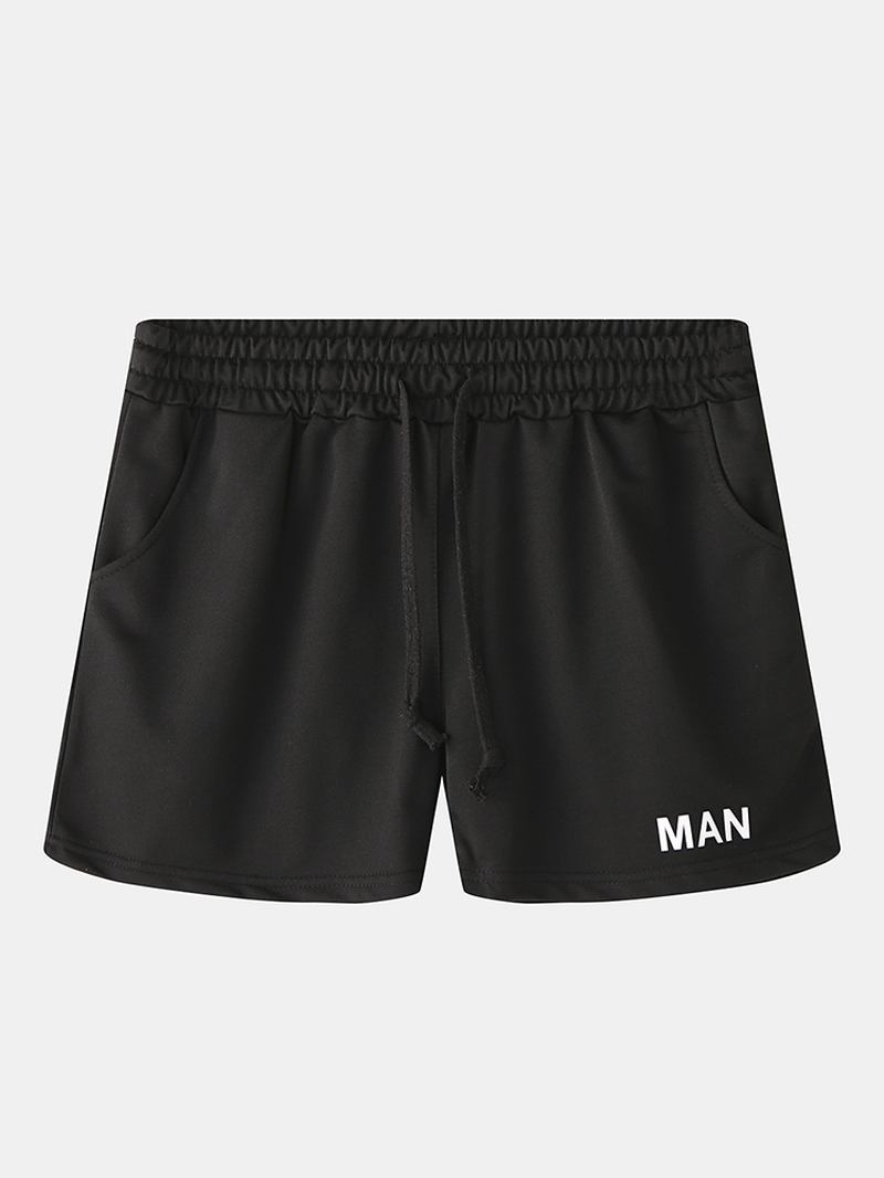 Menn Fritids Pocket Letter Med Trykk Shorts