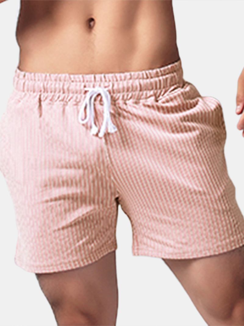 Menn Stripete Fritids Jogger Elastisk Midje Shorts Bukser