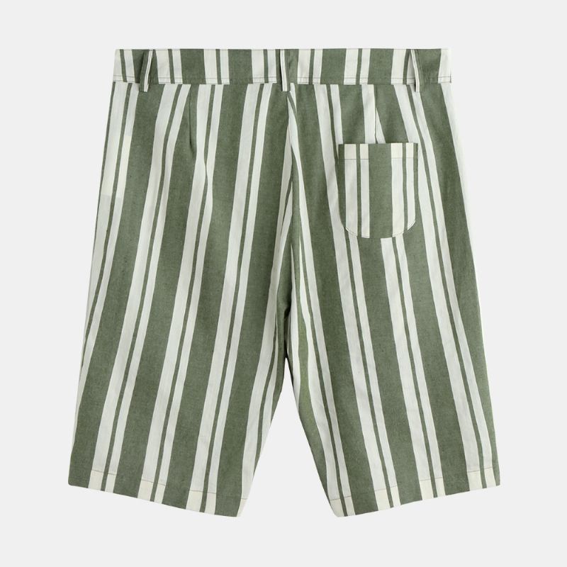 Menn Sumemr Beach Stripe Pustende Big Pocket Fritids Shorts