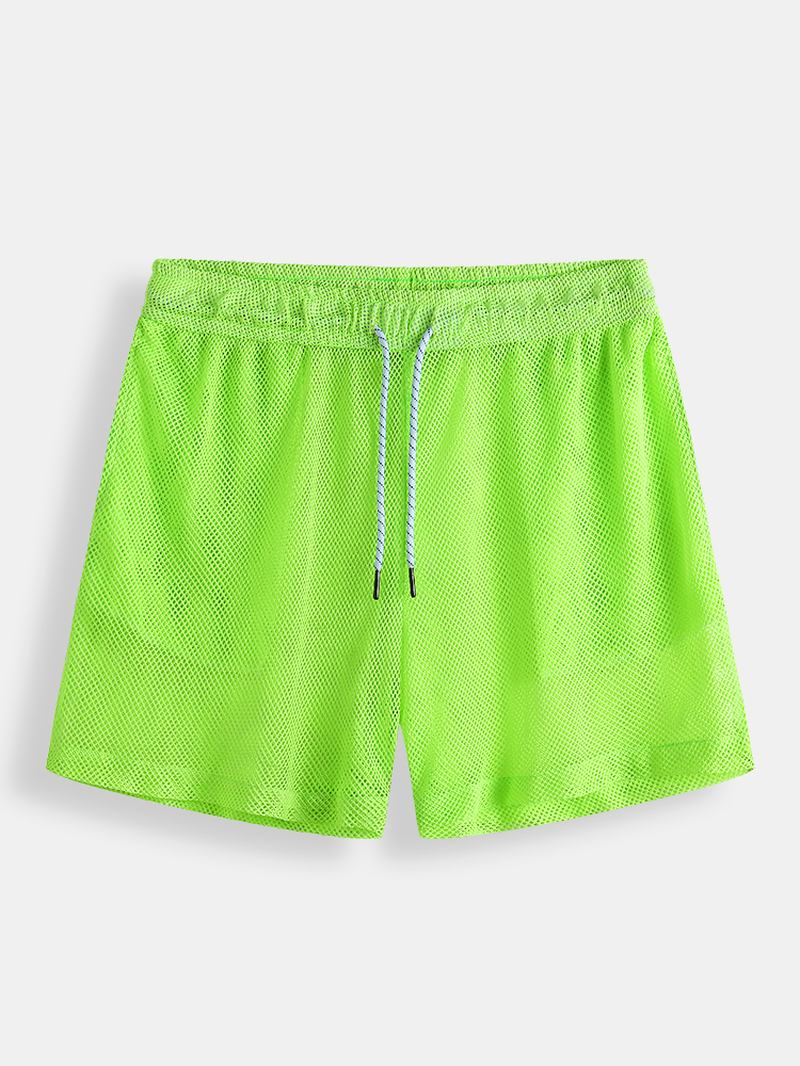 Mesh Vanlig Gjennomsiktig Brettshorts