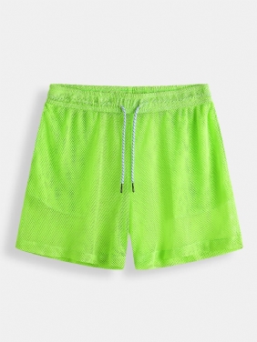 Mesh Vanlig Gjennomsiktig Brettshorts