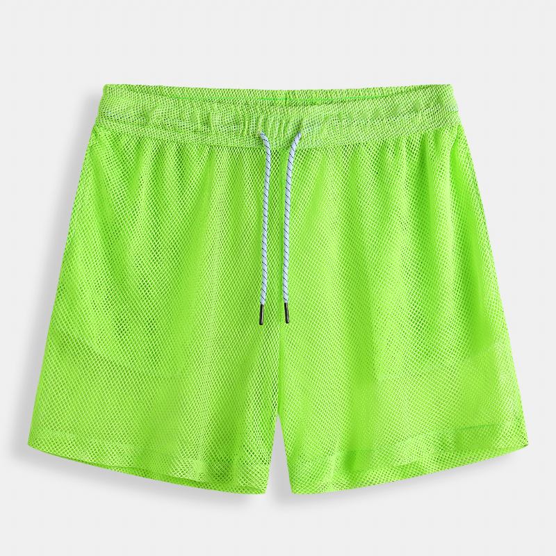 Mesh Vanlig Gjennomsiktig Brettshorts