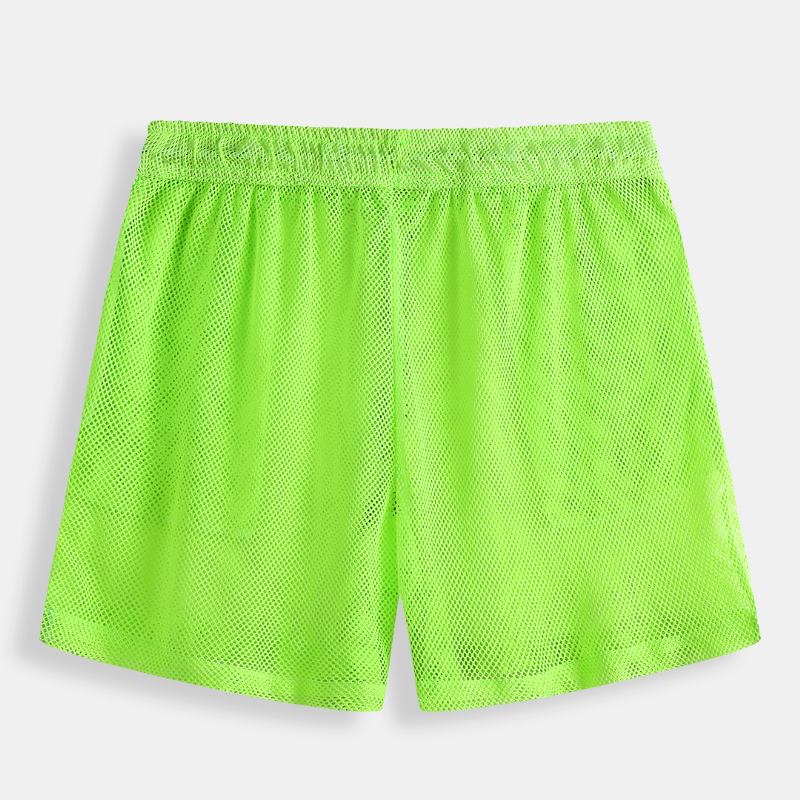 Mesh Vanlig Gjennomsiktig Brettshorts