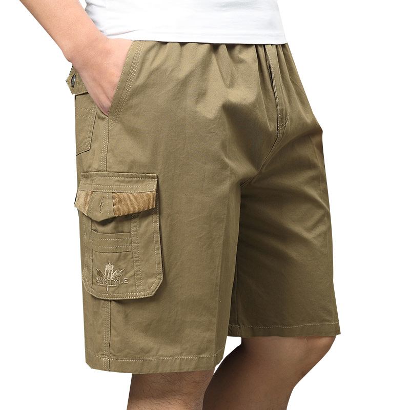 Sommer For Menn I Stor Størrelse Loose Cargo Shorts