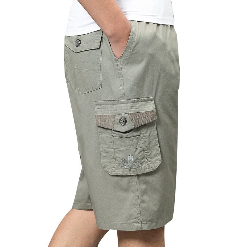 Sommer For Menn I Stor Størrelse Loose Cargo Shorts