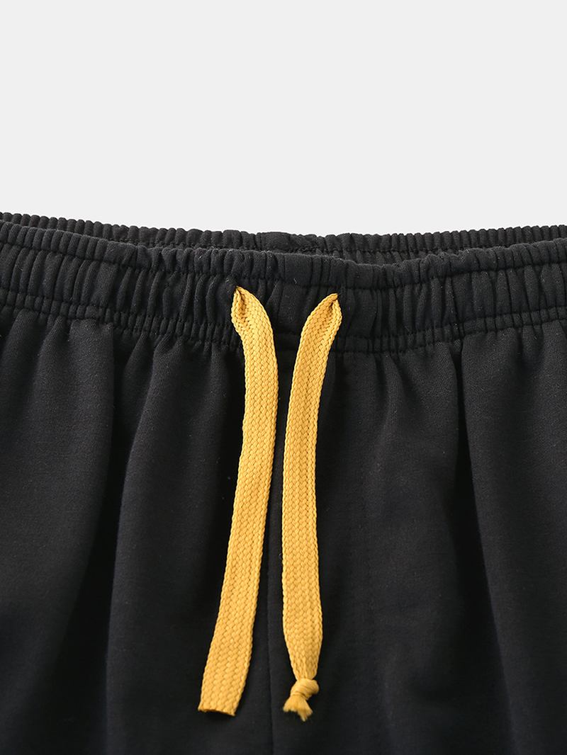 Sports Patchwork For Menn Pustende Uformelle Shorts Med Snøring