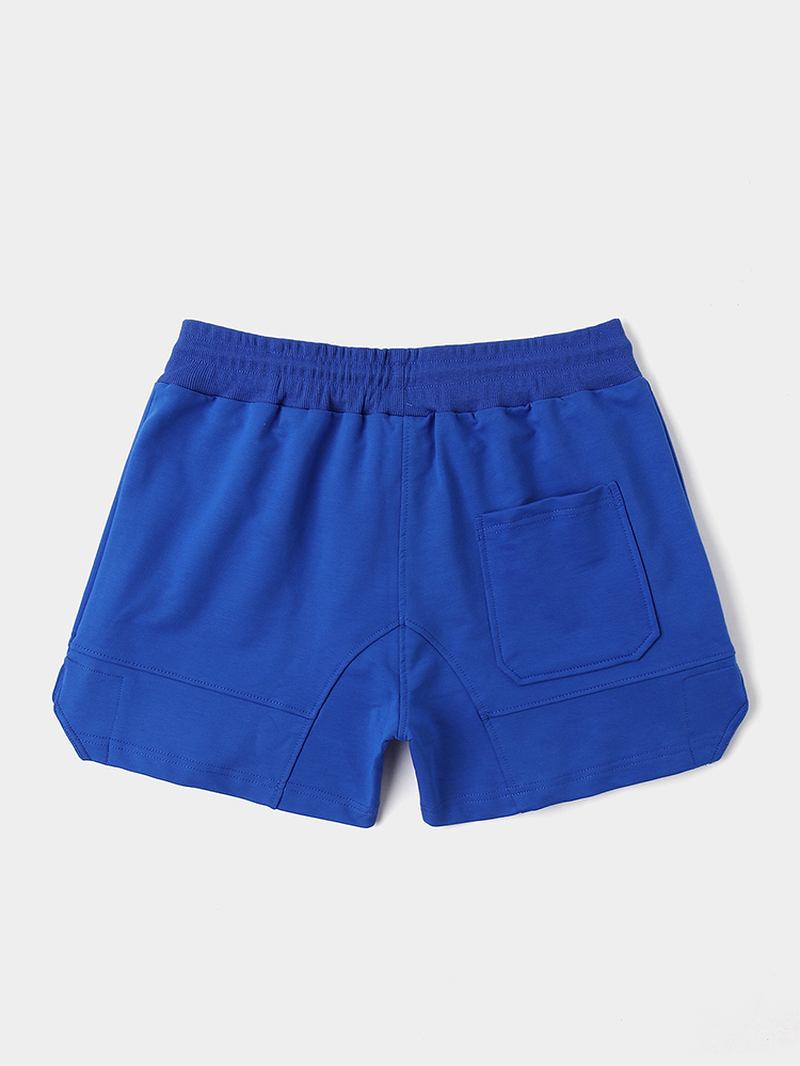 Sportssykkelsnøre For Menn Slim Fit Ensfarget Uformelle Shorts