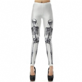 3d Digital Skull Dame Leggings Bukser