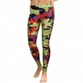 Dame Camouflage Digital Med Trykk Fitness Leggings