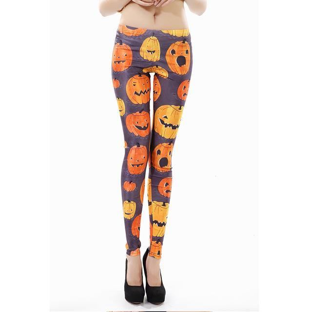 Dame Jack-o-lantern Med Trykk Leggings