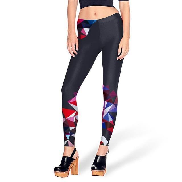 Fargerike Geometriske Kunsttrykk Leggings For Kvinner