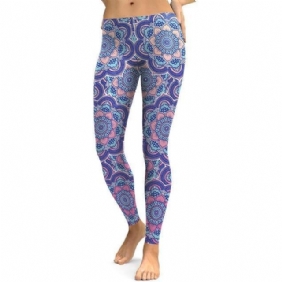 Fresh Lotus Digital Med Trykk Dame Leggings