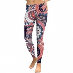 Leggings For Kvinner Aztec Round Ombre Digital Med Trykk Bukser