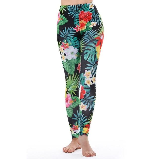 Leggings Kvinner Legg Fitness Legging Sexy Bukser Høy Midje Push Up Shiny 3d-trykt Rainbow Star Katt Donuts