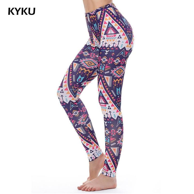 Leggings Kvinner Legg Fitness Legging Sexy Bukser Høy Midje Push Up Shiny 3d-trykt Rainbow Star Katt Donuts