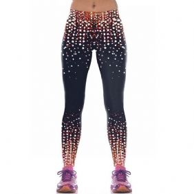 New Arrival Dame Leggings Sportsbukser Stjernehimmel 3d Spot Med Trykk Mujer Compression Legg Bukser