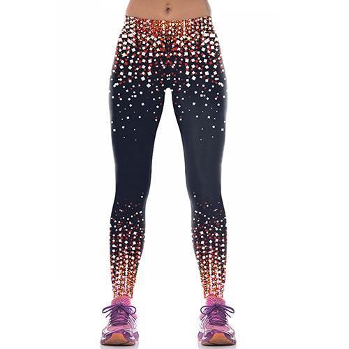 New Arrival Dame Leggings Sportsbukser Stjernehimmel 3d Spot Med Trykk Mujer Compression Legg Bukser