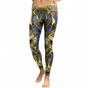 New Arrival Leggings Dame Armor Digital Med Trykk Sapphire Metal Plus Size Fitness Legg Treningsbukser Legging