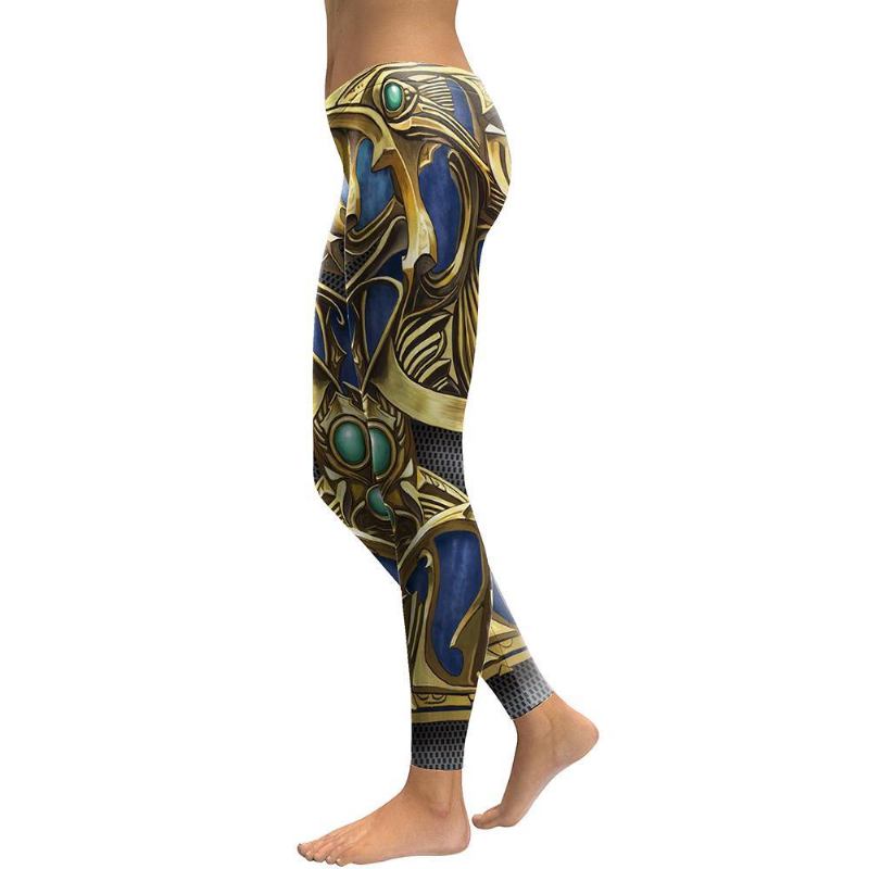 New Arrival Leggings Dame Armor Digital Med Trykk Sapphire Metal Plus Size Fitness Legg Treningsbukser Legging