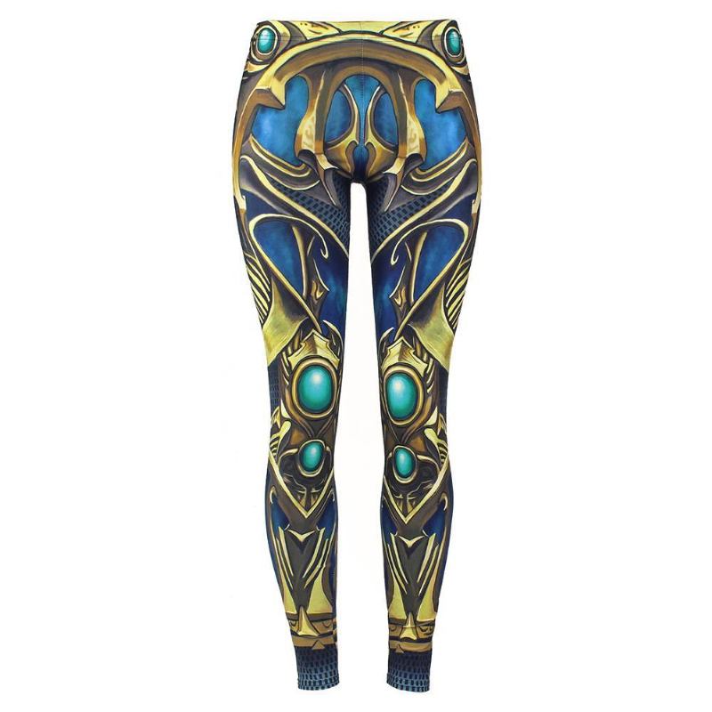 New Arrival Leggings Dame Armor Digital Med Trykk Sapphire Metal Plus Size Fitness Legg Treningsbukser Legging