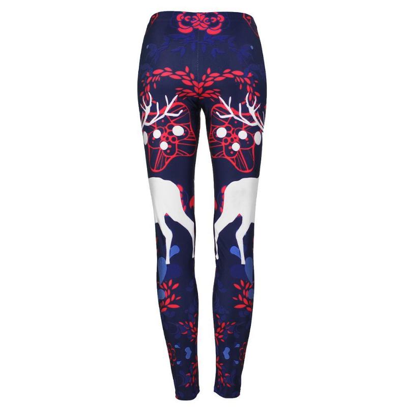 New Arrival Leggings Kvinner Sika Deer Digital Med Trykk Animal Fitness Legg Slim Elastisk Trening Plus Size Legging